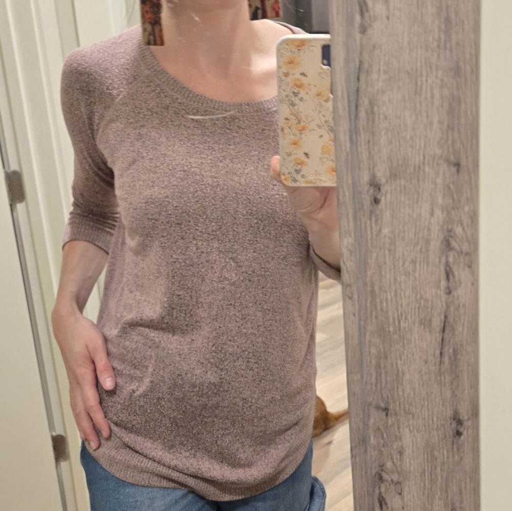 Pinkish/Greyish Maurice's Quarter sleeve light sweater